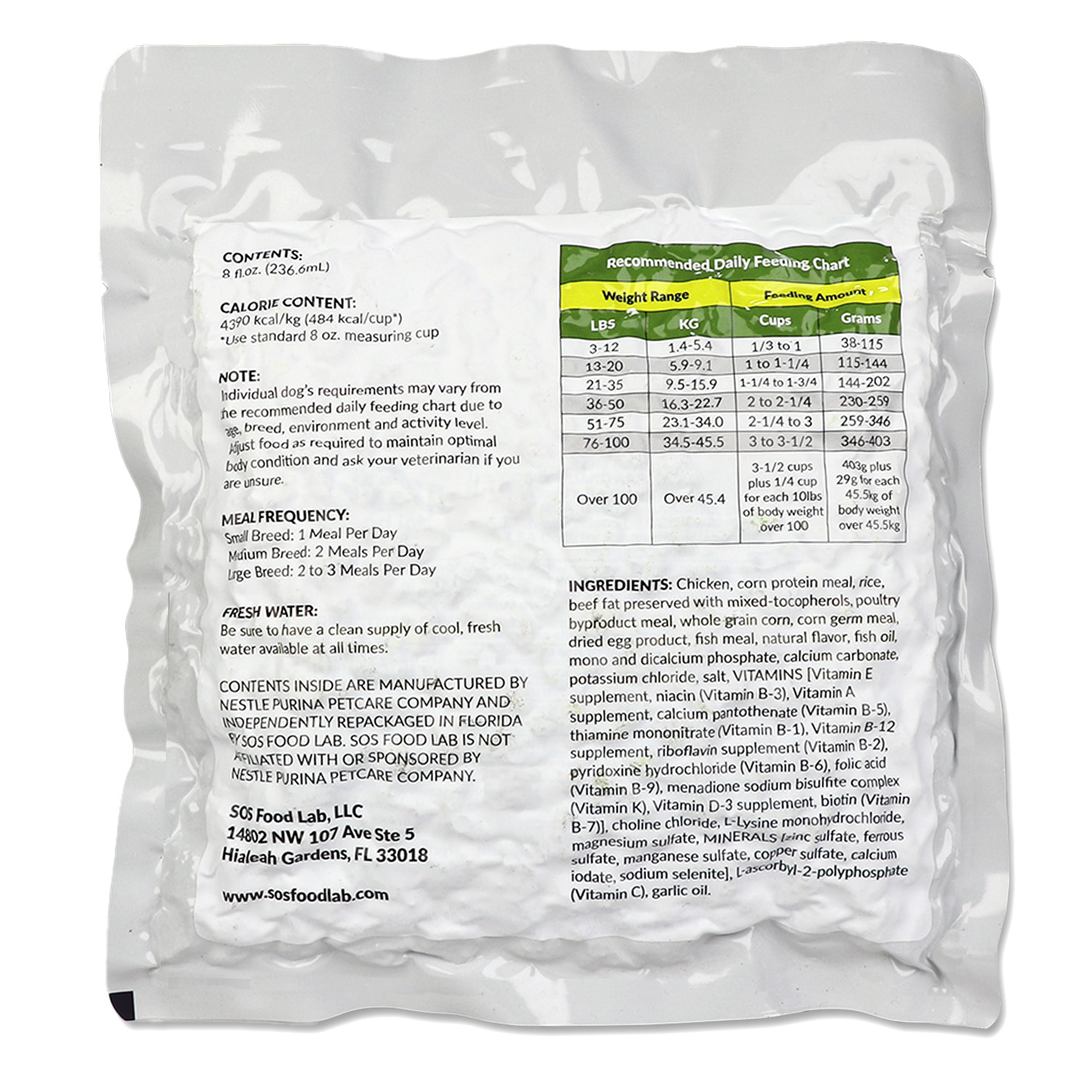 Grab and Go Pet Food Ration, Dog, 8oz Pack - Image 4