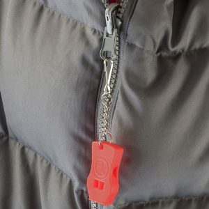 2-Piece Plastic Raptor Whistle with Key Chain & Zipper Ring (115 dB) - Image 3