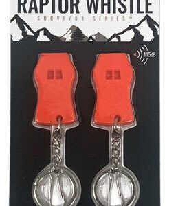 2-Piece Plastic Raptor Whistle with Key Chain & Zipper Ring (115 dB) - Image 4
