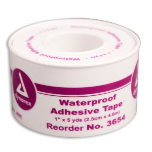 1"x5 yd. Waterproof tape, plastic spool, 1 ea.